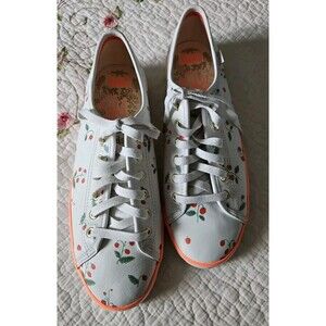 Keds x Rifle Paper Kickstart Mini Strawberries Leather Sneakers Sz 11 EUC